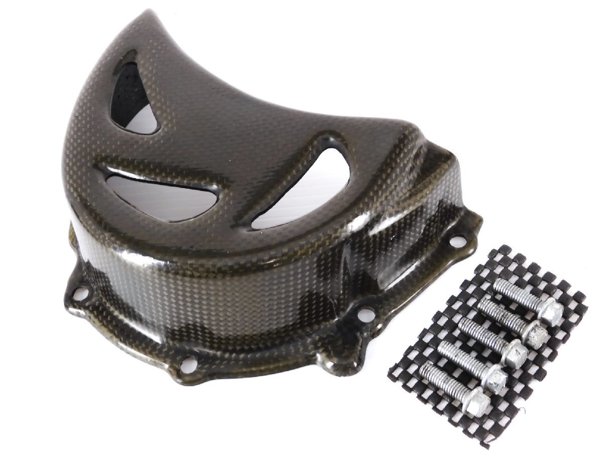 0[ appraisal A] TRIUMPH Daytona T595 real movement dry carbon sprocket cover Triumph Daytona