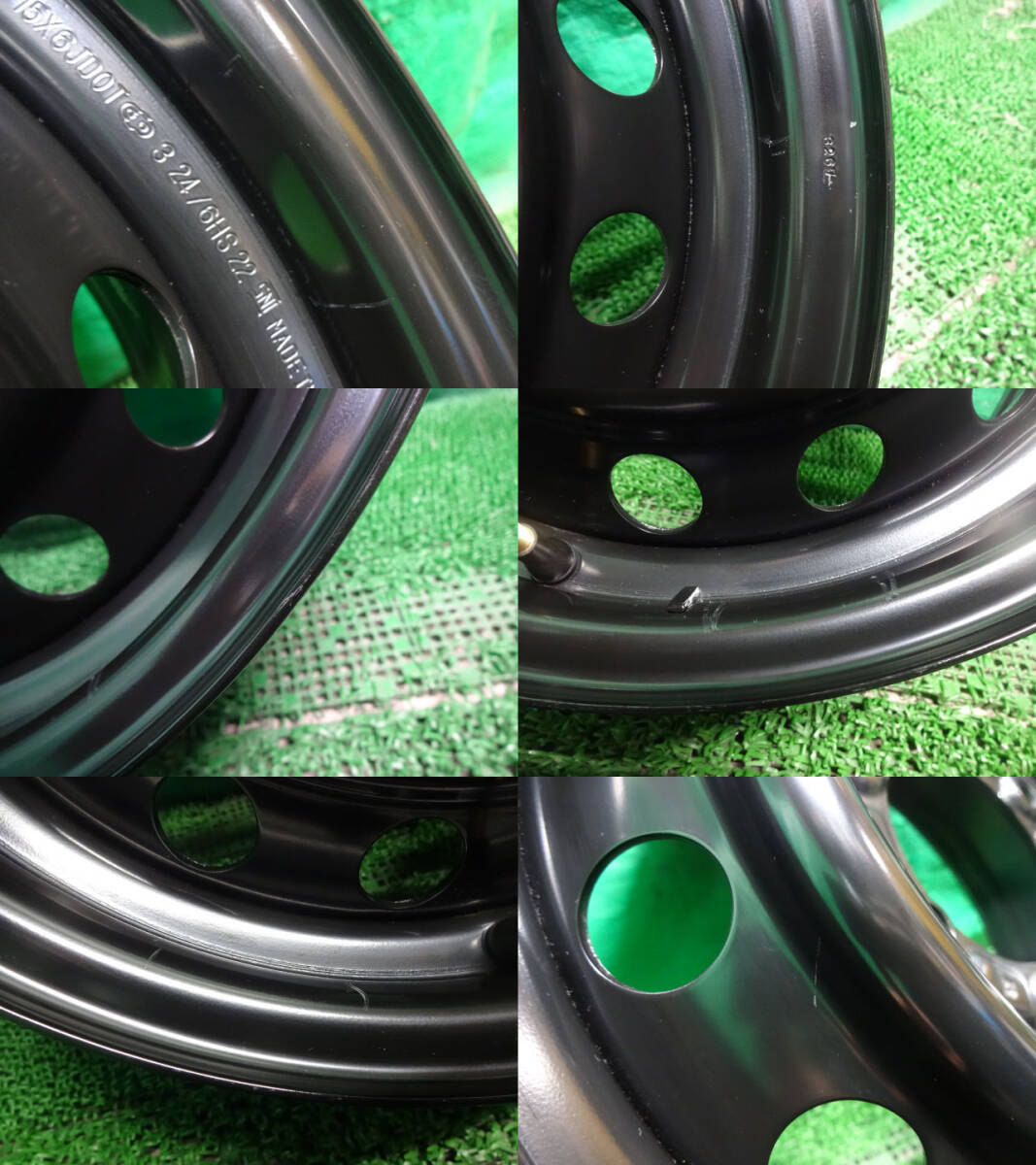 トヨタ純正200ハイエース●15×6J +35 6H PCD139.7 鉄ちん 鉄ホイール 中古スチールホイール4本●ユ98_3本目