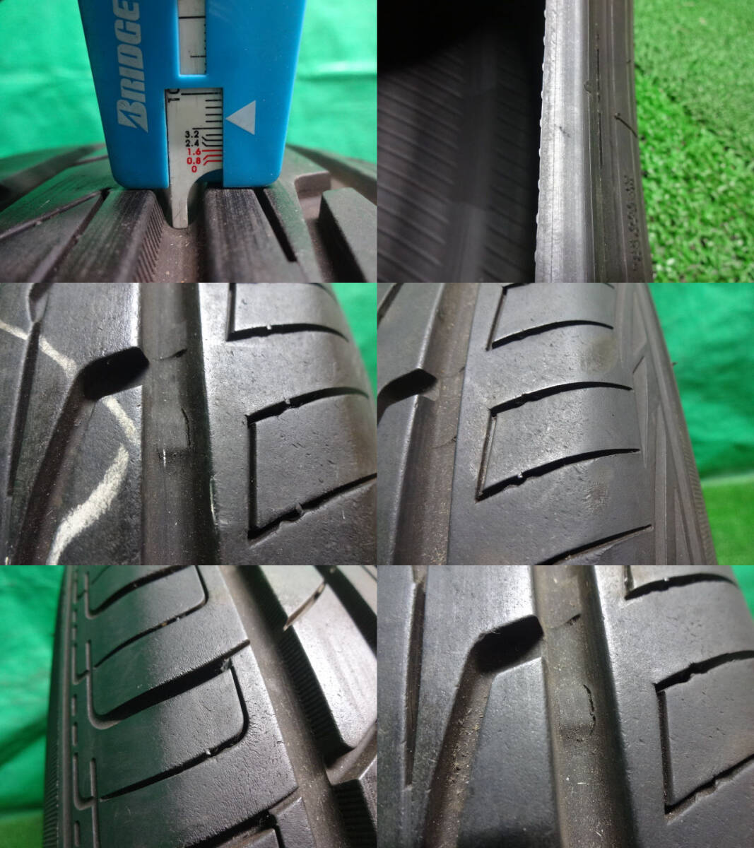 195/70R15●トーヨー トランパス TOYO TRANPATH mpF 中古タイヤ2本●ヤ20_②の残り溝、ビートキズ、トレッドキズ