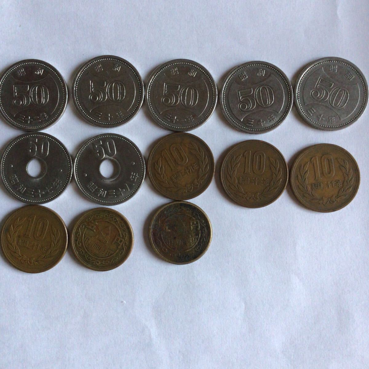 50円硬貨ギザ10円硬貨5円硬貨の画像1