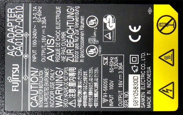  Fujitsu  AC адаптер  CA01007-0610 (16V/3.36A) [A]