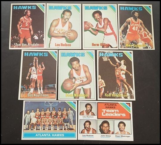 1975-76 Topps HAWKS 9枚 Herm Gilliam #7/#25/#43/#62/#98/#152/#171/#203/#116 basketball トップス バスケットボール カード 279a_画像1