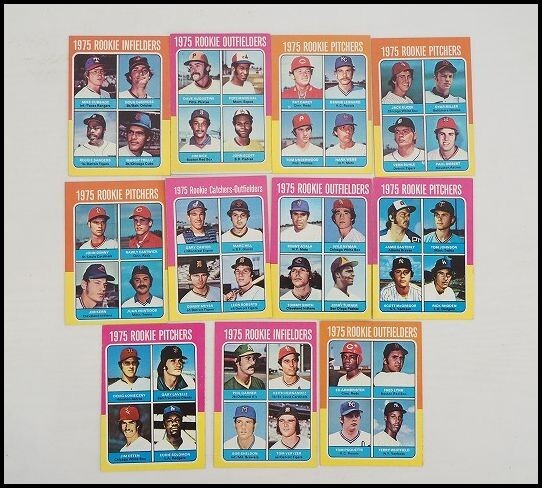 1975 Topps #614-#624 11枚 ROOKIE PITCHERS/OUTFIELDERS/INFIELDERS/Catchers-Outfielders MLB Baseball card 262a_画像1