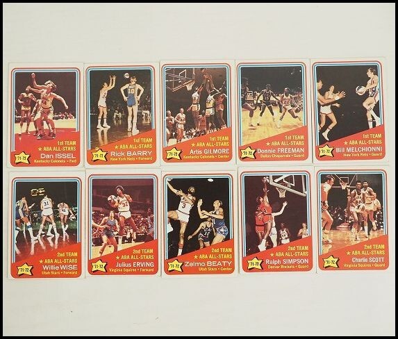 ABA 1972-73 Topps 10枚 #249-#258 ABA ALLSTARS BASKETBALL トップスカード バスケットボール 246aの画像1
