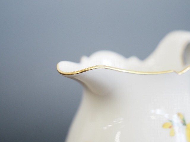 美品 マイセン Meissen 『金彩 3つ花図 クリーマー』 洋食器 ミルクポット 225aの画像6
