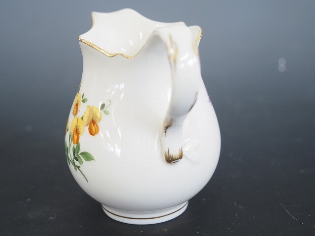 美品 マイセン Meissen 『金彩 3つ花図 クリーマー』 洋食器 ミルクポット 225aの画像4