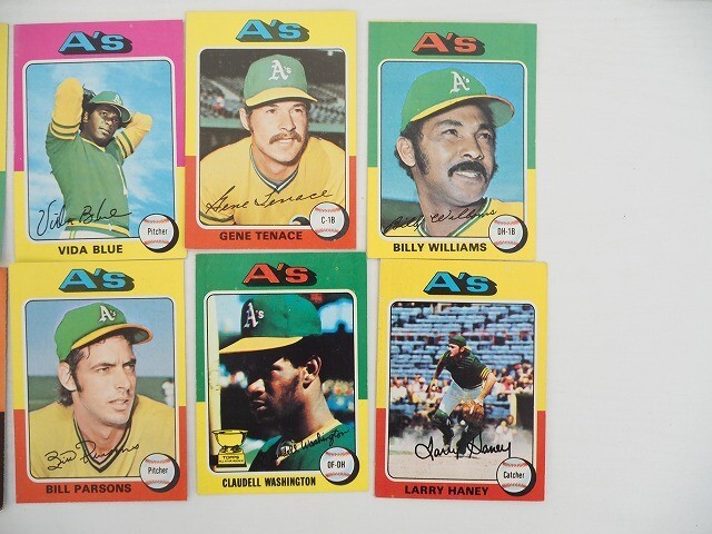 1975 Topps A's 26枚 #300(Reggie Jackson)等 レジージャクソン アスレチックス Oakland Athletics MLB Baseball card 258a_画像6