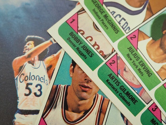 1975-76 Topps ABA finals等 4枚(3種) #221/#222/#310 Julius Erving Dr.J BASKETBALL トップスカード バスケットボール 283a_画像10