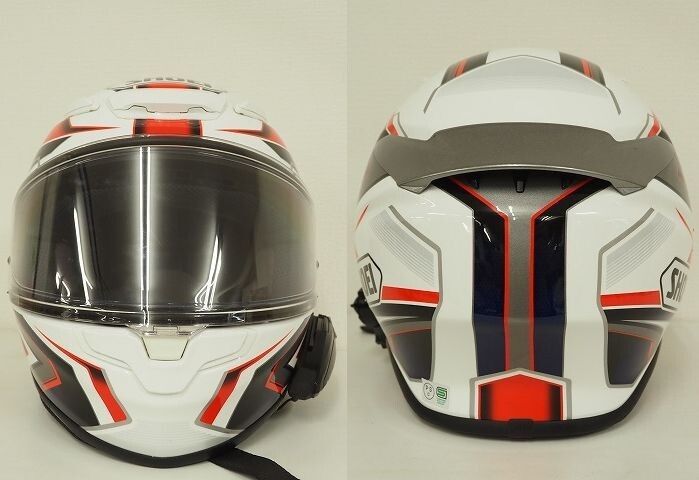 SHOEI Z-8 PROLOGUE Lサイズ 59cm(ホワイト/ブルー) B+COM付 ゼットエイト プロローグ フルフェイスヘルメット ショウエイ 256aの画像5