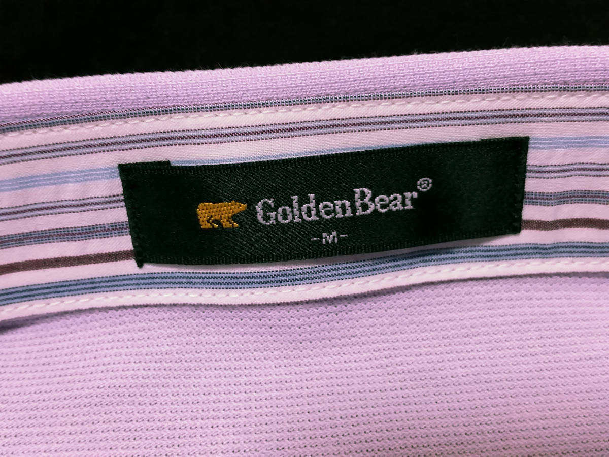 【新品タグ付】Golden bear 日本製 半袖 ポロシャツ　Mサイズ　紫 jack Nicklaus　ゴールデンベア_画像4