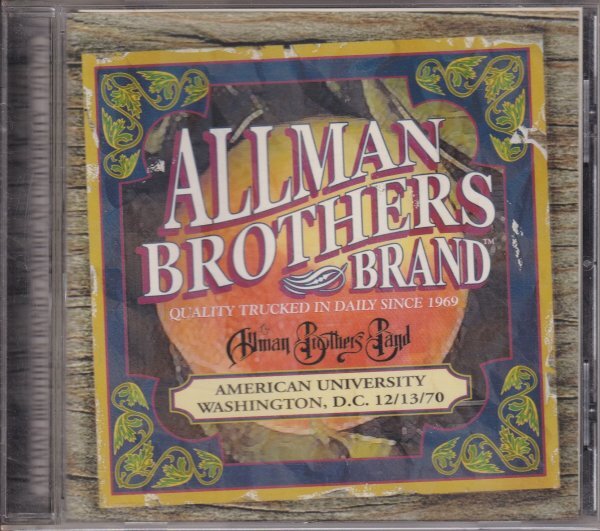 CD (国内盤)  The Allman Brothers Band : American University, Washington, D.C. 12/13/70 (Universal UICE-1063)の画像1