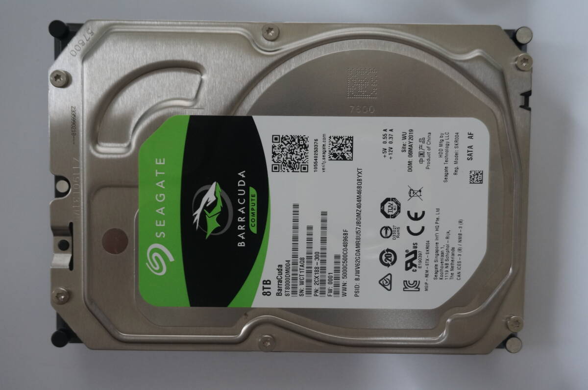 Seagate シーゲイト 8TB 3.5インチ SATA 内蔵ハードディスク ST8000DM004 　4047時間使用　要注意項目あり　送料無料_画像2