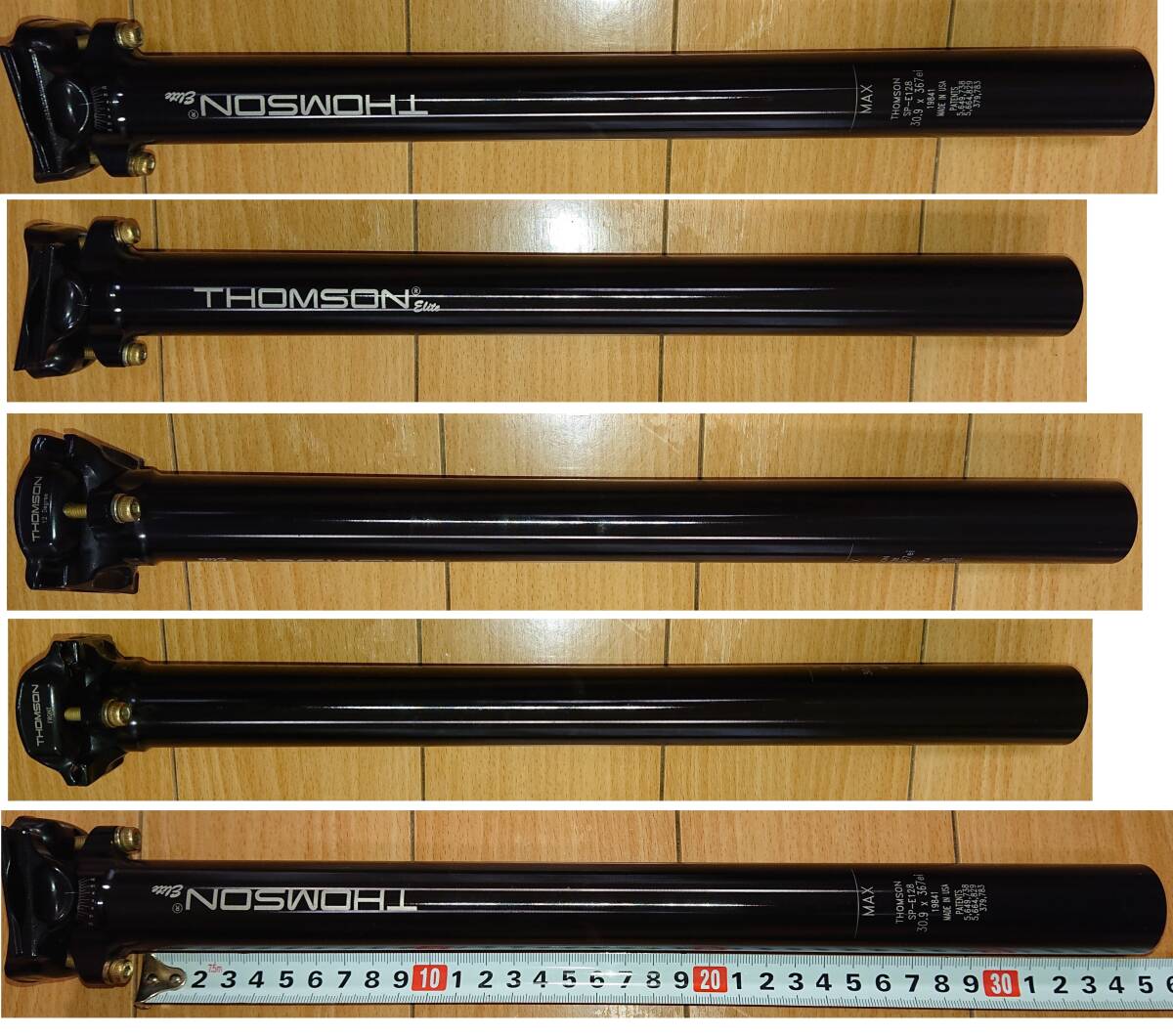 シートポスト径30.9mm SP-E128 トムソン エリートシートポスト ブラック 367mm THOMSON ELITE SEATPOST