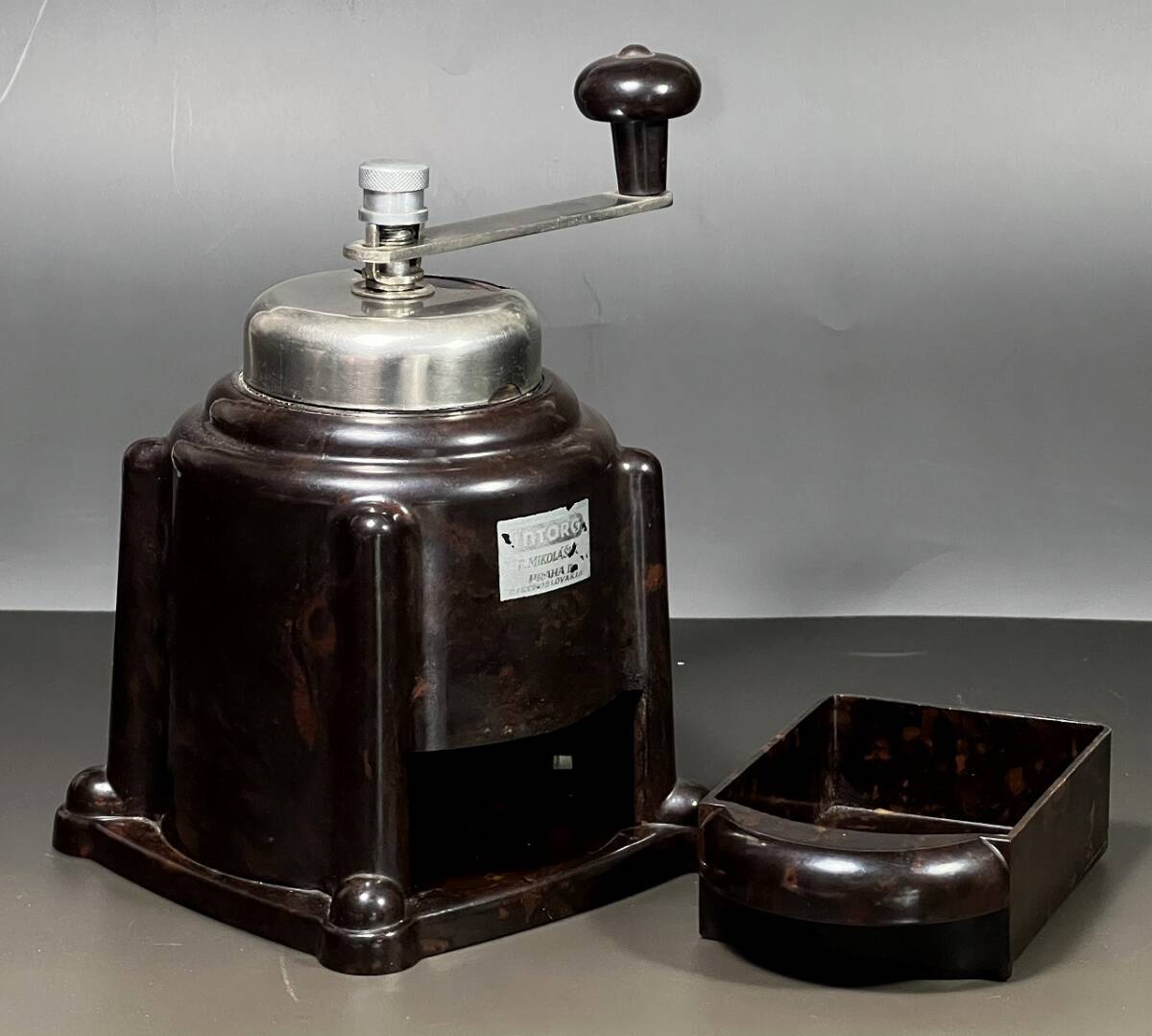 稀少 INTORG ベークライト製 アンティーク コーヒーミル 1918-1938年 チェコスロバキア製の画像10