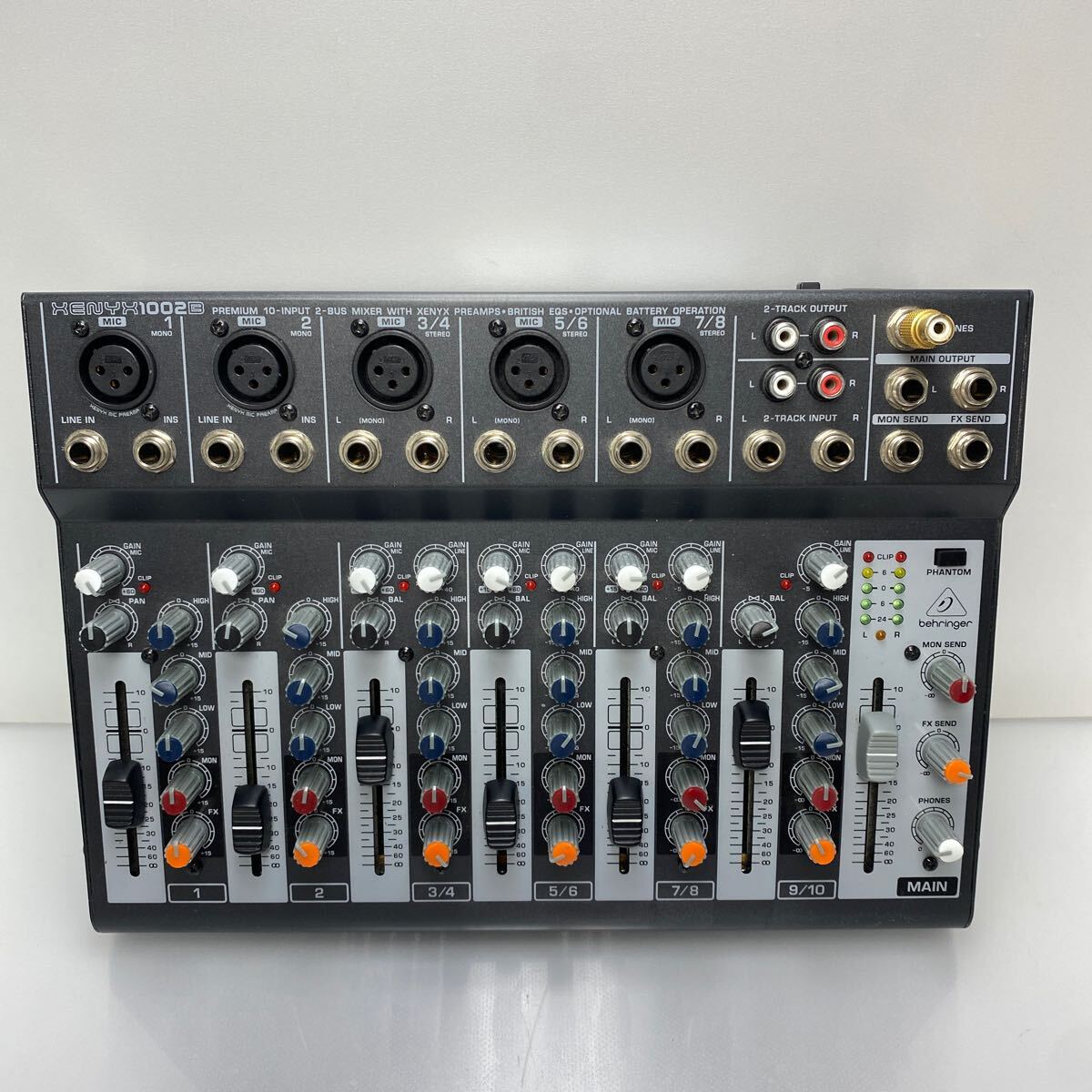 H2-2-050804 BEHRINGER XENYX 1002B Behringer 10ch analog mixer AC adaptor attaching operation goods present condition goods 