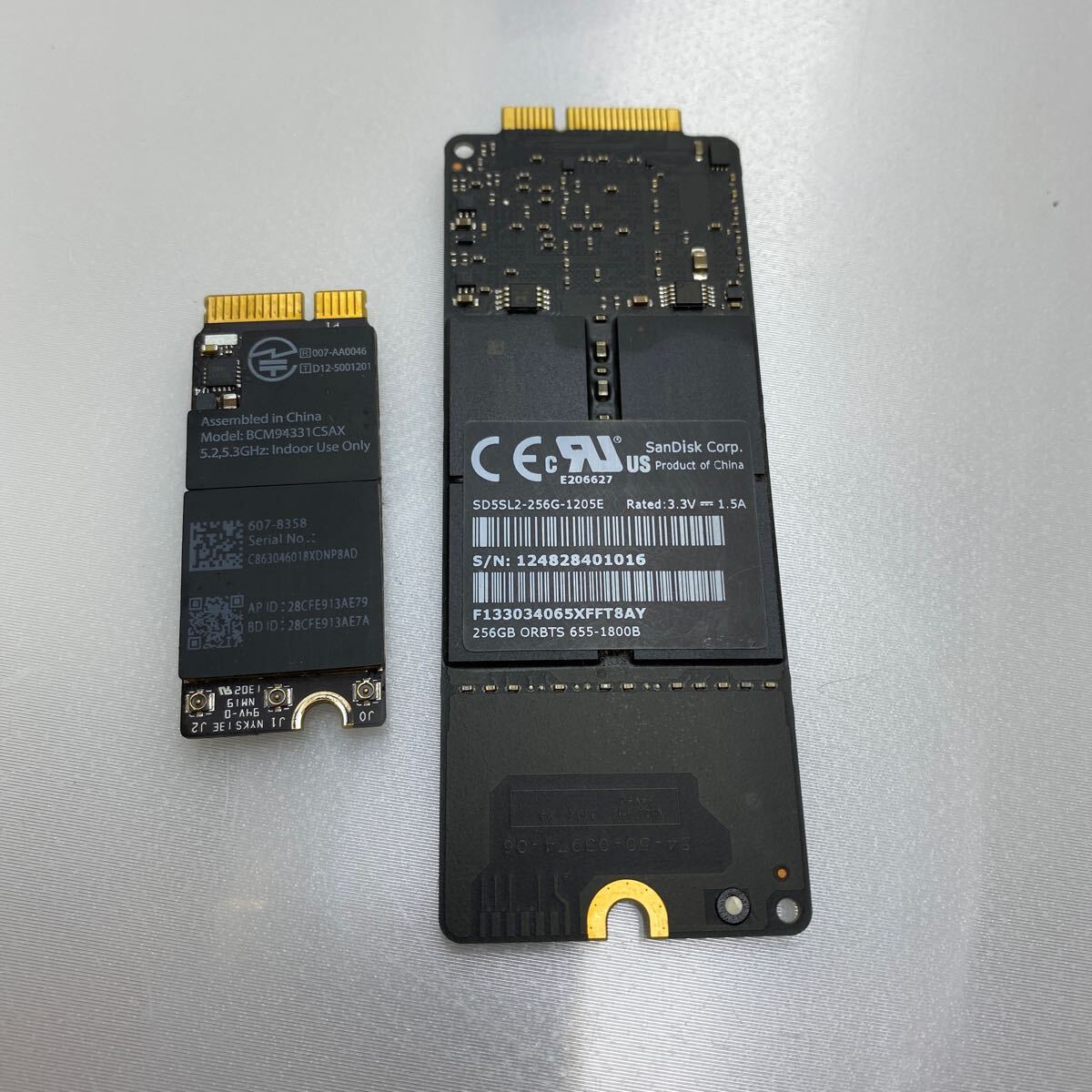 CC2-051004 Bluetooth ボード BCM94331CSAX Apple純正 PCIe APPLE SSD SD512E 500GB (MacBook Pro， Air，Mac Pro，Mac mini) SMART正常 _画像1