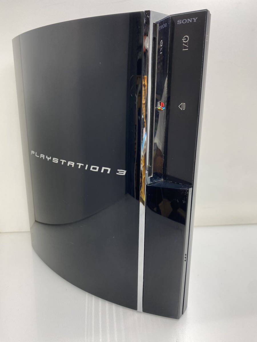 H1-1-051010 ジャンク 通電のみ確認 赤ランプ点滅  プレステ3 初期型 本体 CECHA00 ブラック Black ソニー SONY PlayStation3 の画像1