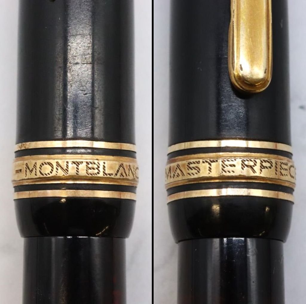 ( pen .14C585) MONTBLANC Montblanc fountain pen Meister piece #142 total 1 point * writing brush chronicle not yet verification *.. from .[Y-A08309] including in a package -2