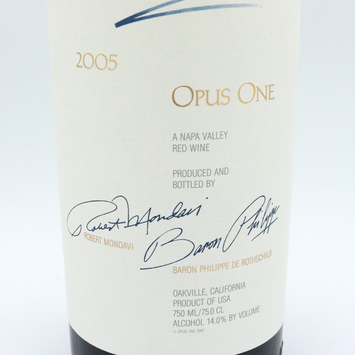 【着払いチルド配送】オーパスワン 2005 ナパバレー 14% 750ml 赤ワイン カリフォルニア OPUS ONE/WINE◆おたからや【K-A70899】_画像2