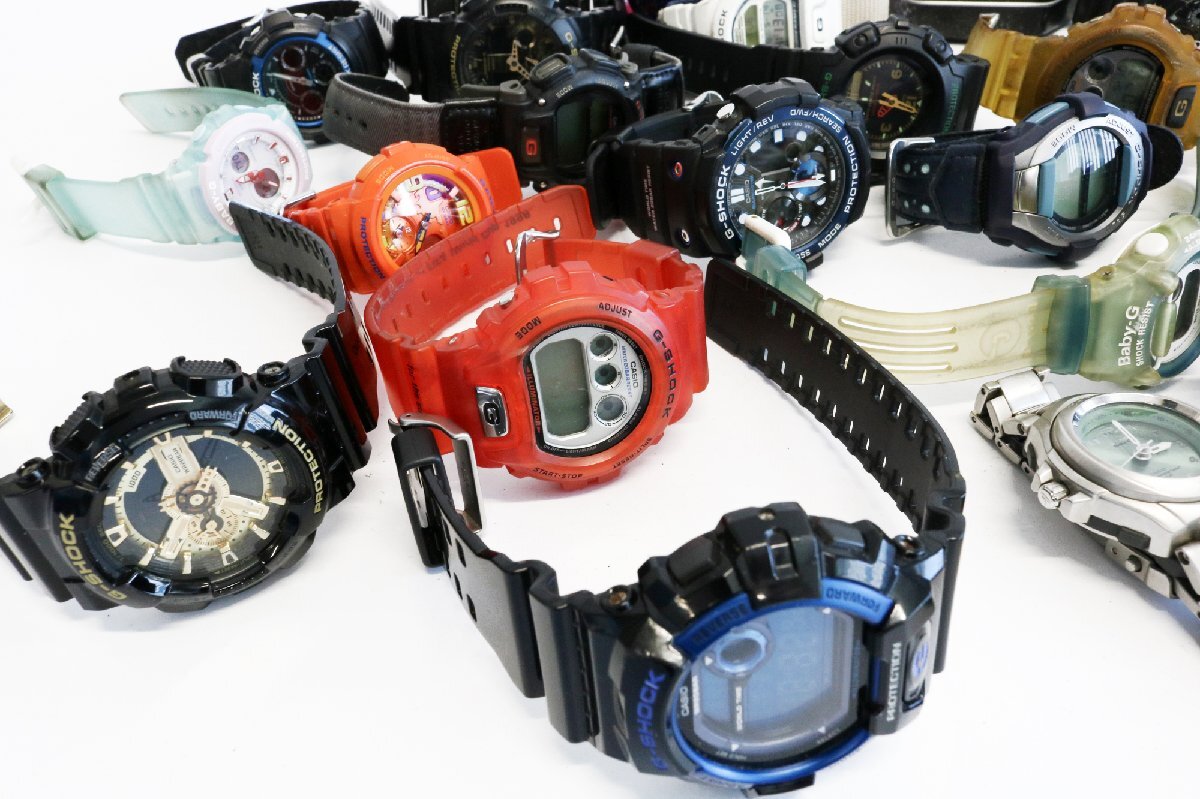  Junk часы * Casio (G-SHOCK,Baby-G) и т.п. женский мужские наручные часы * работоспособность не проверялась *.. из .[x-A49659]