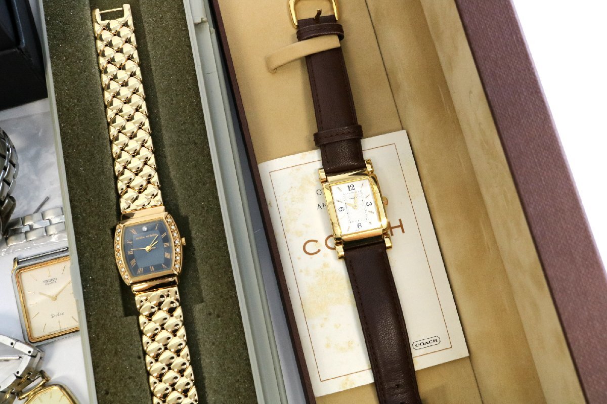  Junk часы * Coach COACH, Gucci, Rado RADO, Longines др. женский мужские наручные часы * работоспособность не проверялась *.. из .[x-A55456]