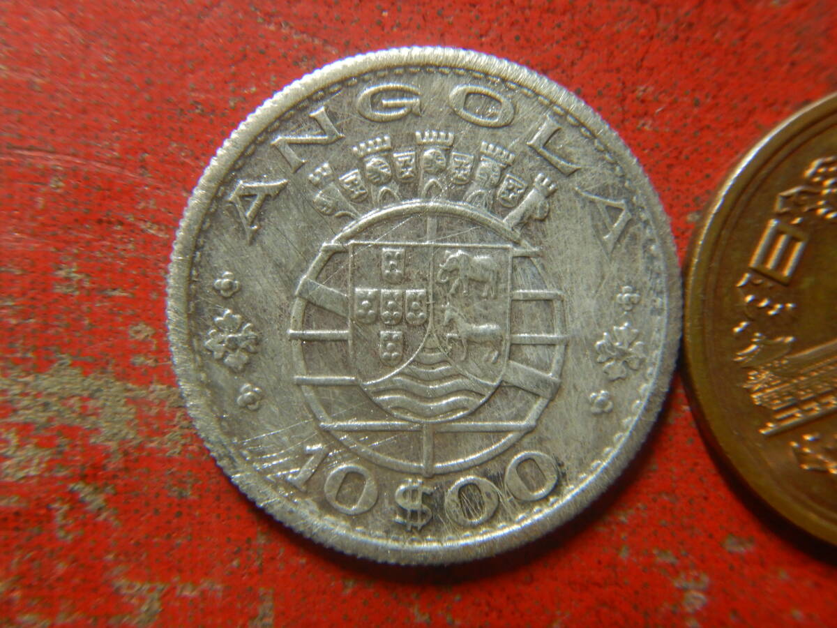 外国・アンゴラ／１０エスクード銀貨（1977年）：発行枚数199.7万枚 240505の画像1