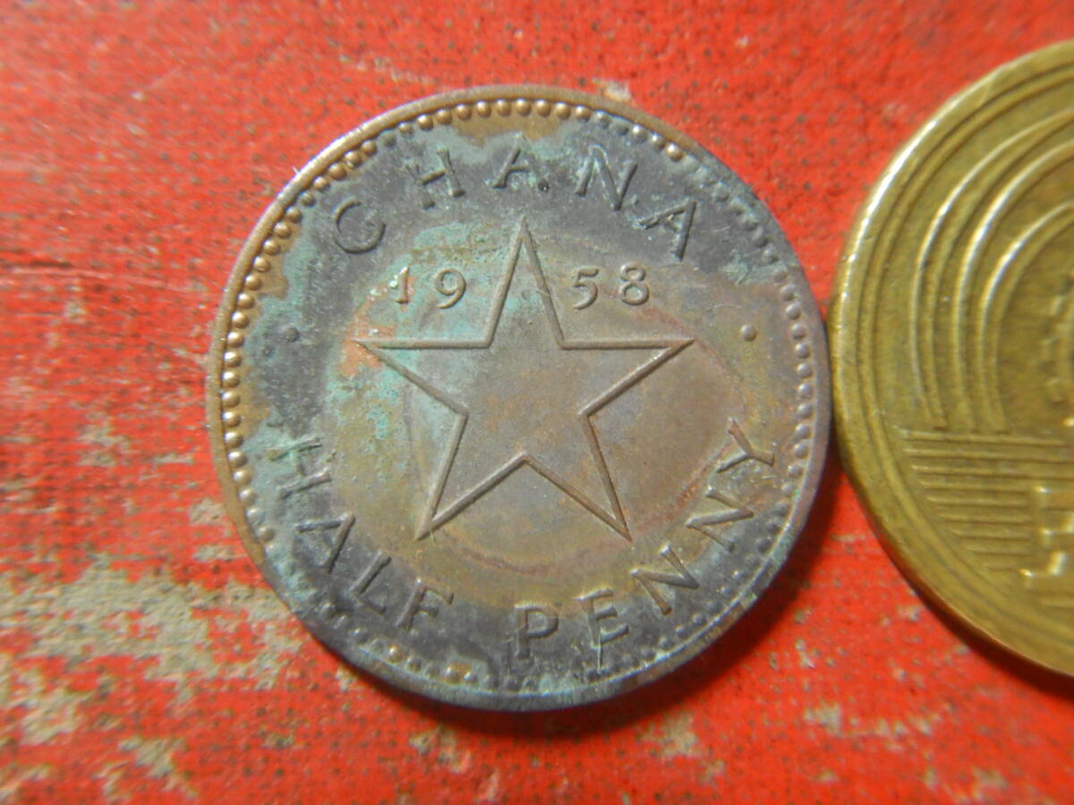外国・ガーナ／ハーフペセワ青銅貨（1958年） 24050502の画像1