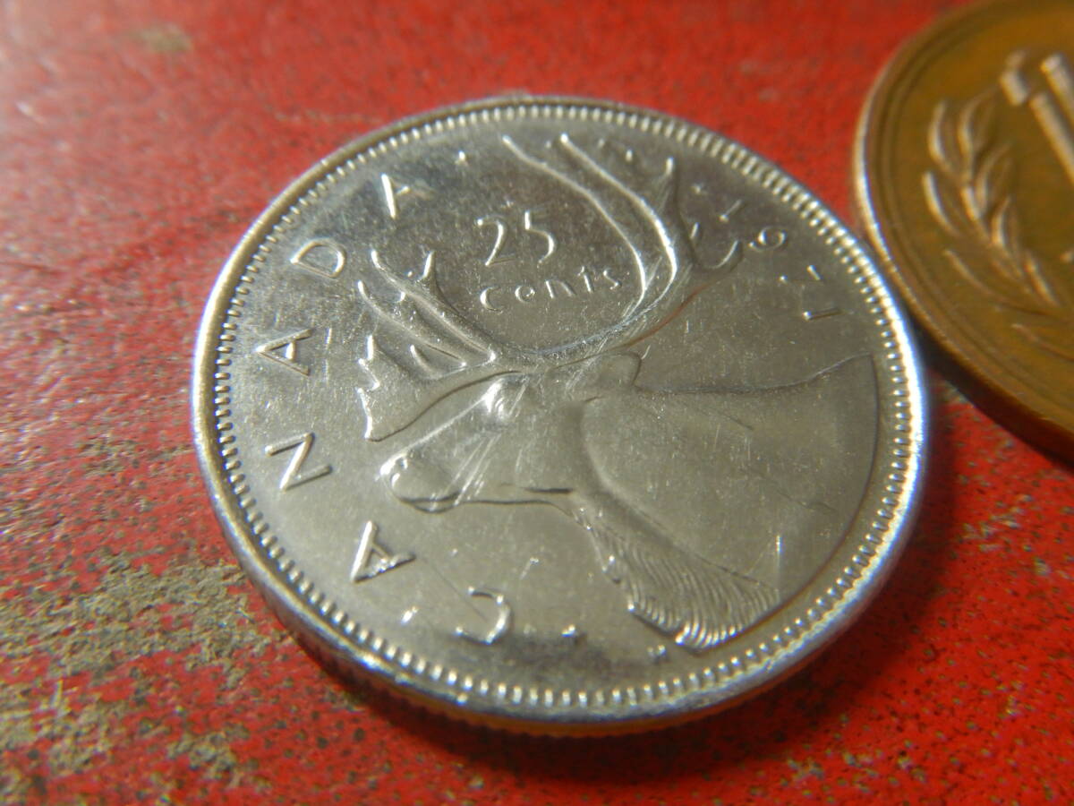 外国・カナダ／２５セント・ニッケル貨（1971年）　240506_画像3