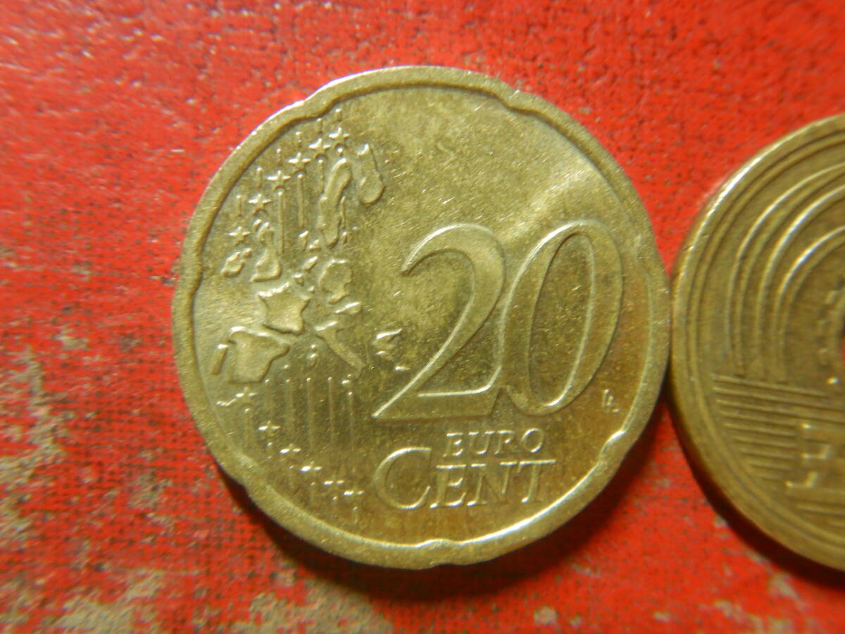外国・ドイツ／２０ユーロセント黄銅貨：ブランデンブルク門（2002年）　24050502_画像2