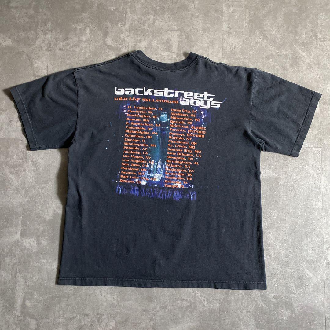 90s ビンテージ BACKSTREET BOYS BSB バックストリートボーイズ 1999 INTO THE MILLENNIUM TOUR ツアー プロモ Tシャツ 黒 ブラック XL