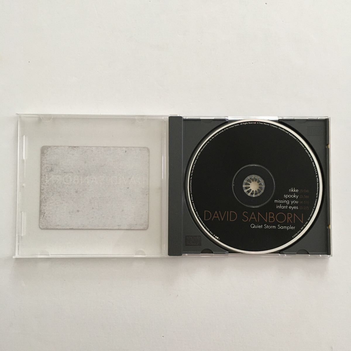 送料無料 評価1000達成記念 ジャズ・プロモCD David Sanborn “Quiet Storm Sampler” 1CD Elektra アメリカ・プロモ盤_画像2