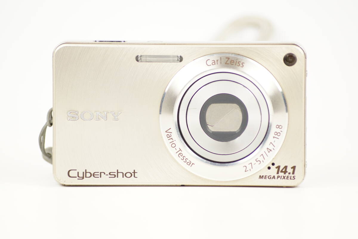 ■ 美品 ■ ソニー SONY Cyber-shot DSC-W350 シャンパンゴールドボディ コンパクトデジタルカメラ バッテリー付き 0789 _画像3