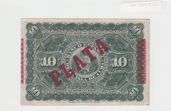Pick#49d/キューバ紙幣 10ペソ（1896）アメリカンバンクノート社[A062]_画像2