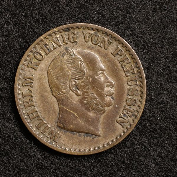 KM#485/ドイツ連邦 プロイセン王国 ヴィルヘルム1世 1ジルバーグロッシェン銀貨（1870）[E801]コイン　_画像1