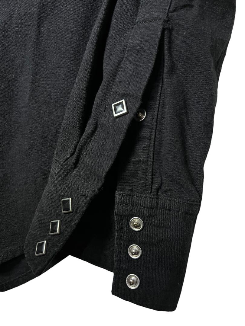 激渋　BACKDROP　ウエスタンシャツ　ウエスタンジャケット　70s 80s　日本製　S ブラックデニム_画像5