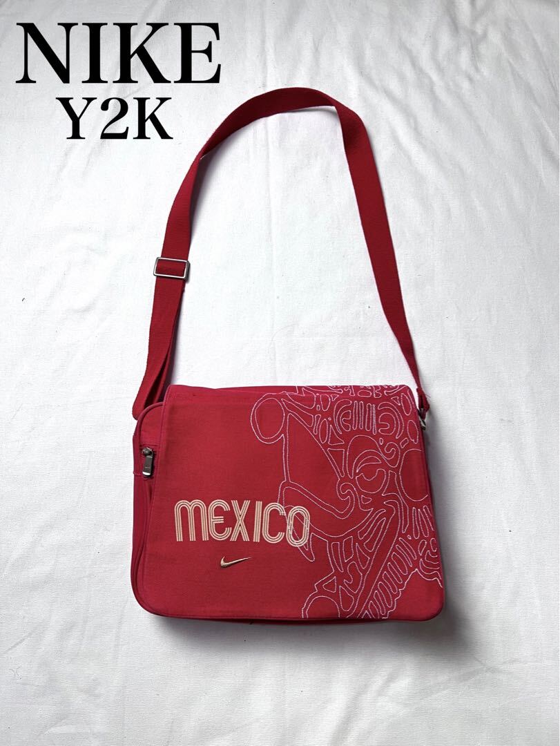 希少デザイン　 00s NIKE MEXICO Messenger Bag メッセンジャーバッグ ナイキ　Y2K_画像1