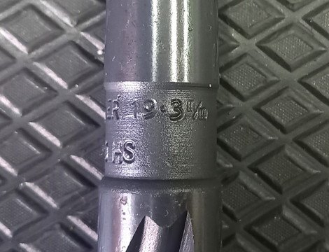 ★送安\185! MT2 Φ19.3mm 未使用 英国製 高級 チップブレーカー付 鉄工用ドリル ◆ テーパーシャンクドリル テーパードリル 旋盤 ボール盤_画像7