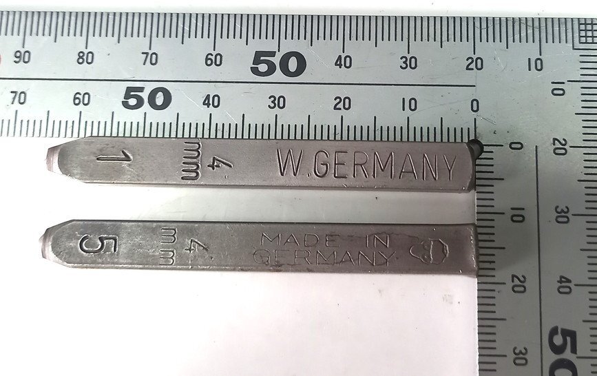 * good used! GRAVUREM Germany made high class figure stamp 0~9 | 3mm ⑦gla baren stamp punch number Marking Punch Set
