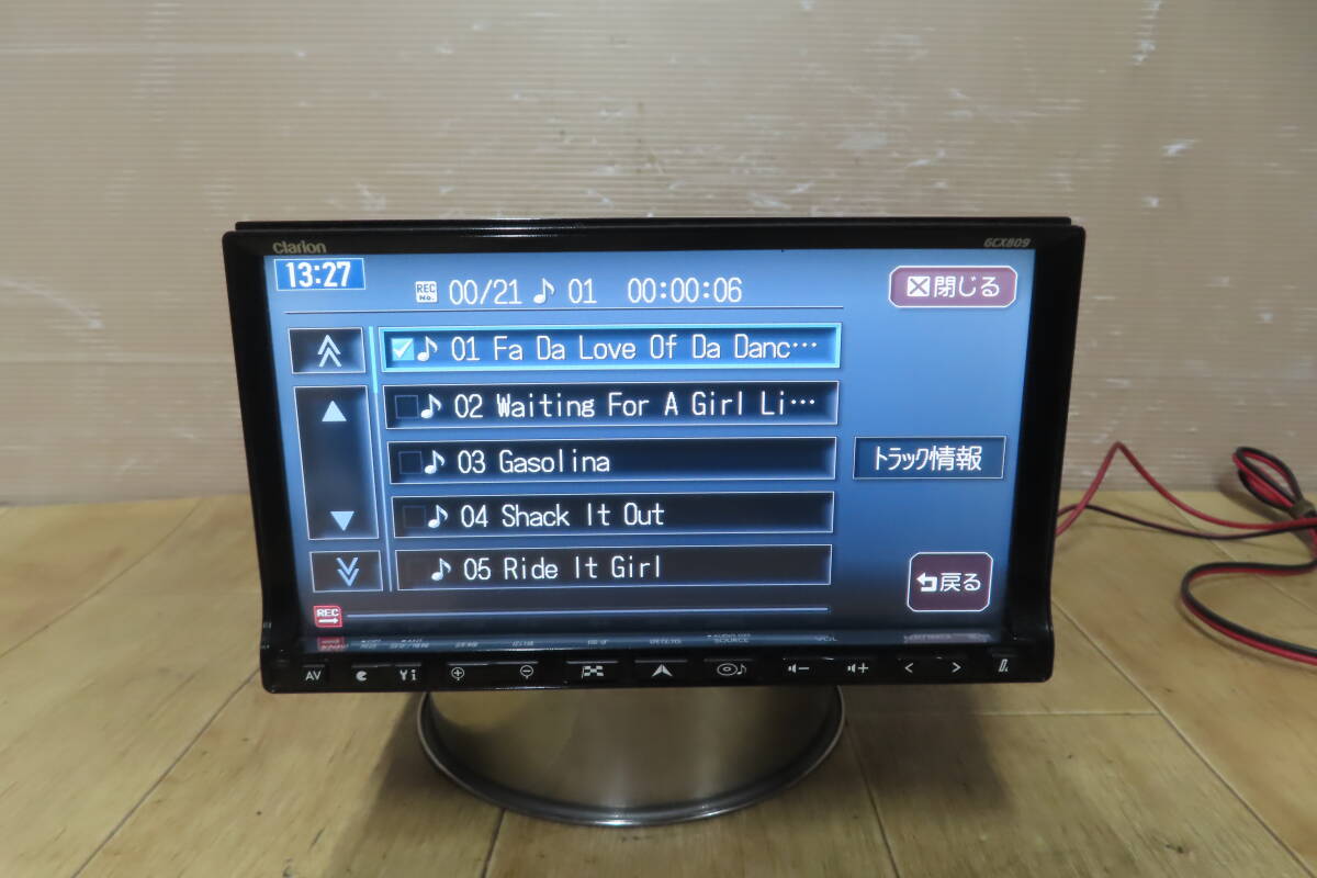 タッチパネル正常/動作保証付★A245/スバル純正 クラリオン GCX809 HDDナビ Bluetooth内蔵 CD DVD再生OK _画像5