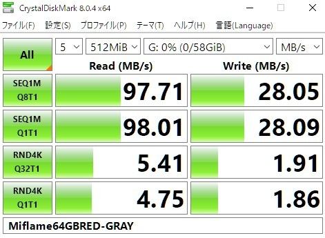 マイクロSDカード 64GB 1枚 class10 MIFLAME RED-GRAY 高速 1個