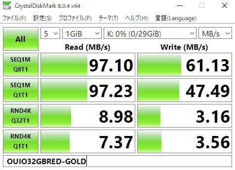 マイクロSDカード 32GB 1枚 class10  OUIO  RED-GOLD 高速 1個