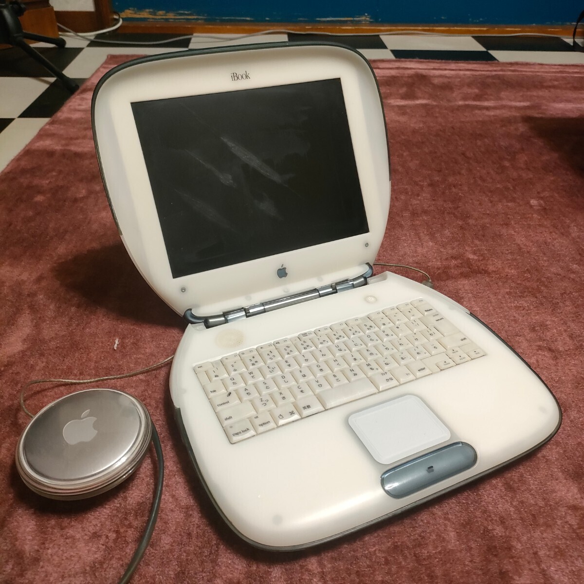 Apple iBook G3 クラムシェル /M6411 /グラファイト /466MHz 320MB 10GB OS9.2.2 [ジャンク] 起動OK /画面劣化 /AC付属 / M7720J/A_画像10