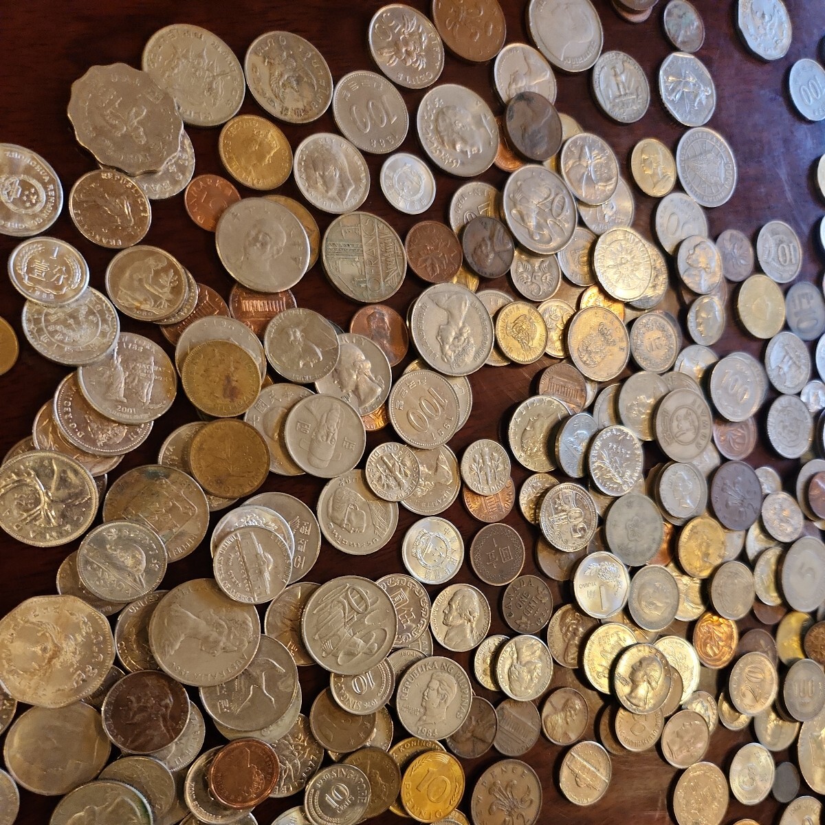 外国銭 硬貨 外貨 古銭 コイン 企業城下町での整理品 大量 まとめて 重量1966g_画像7
