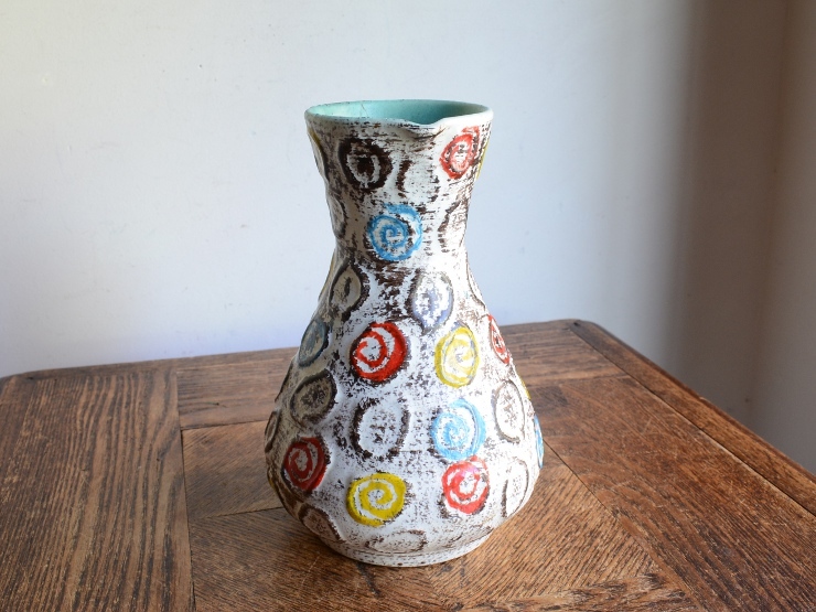アンティーク花器 オブジェ ヴィンテージ デザイン 陶器 フラワーベース（H18cm） 華道 花瓶 生け花 ポット一輪挿し_画像3