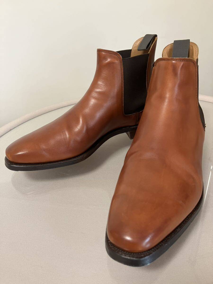 【美品】クロケット&ジョーンズ サイドゴアブーツ チェルシー サイズ8E CROCKETT&JONES CHELSEA ラスト238 プレーントゥ_画像1