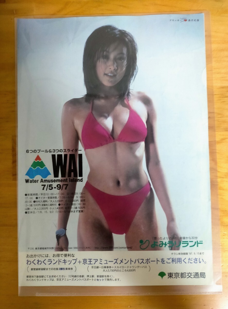 Fujiwara Norika 1997 год Yomiuri Land WAI проспект обложка A4 размер ( фотосъемка :ala- ключ . дерево ..)