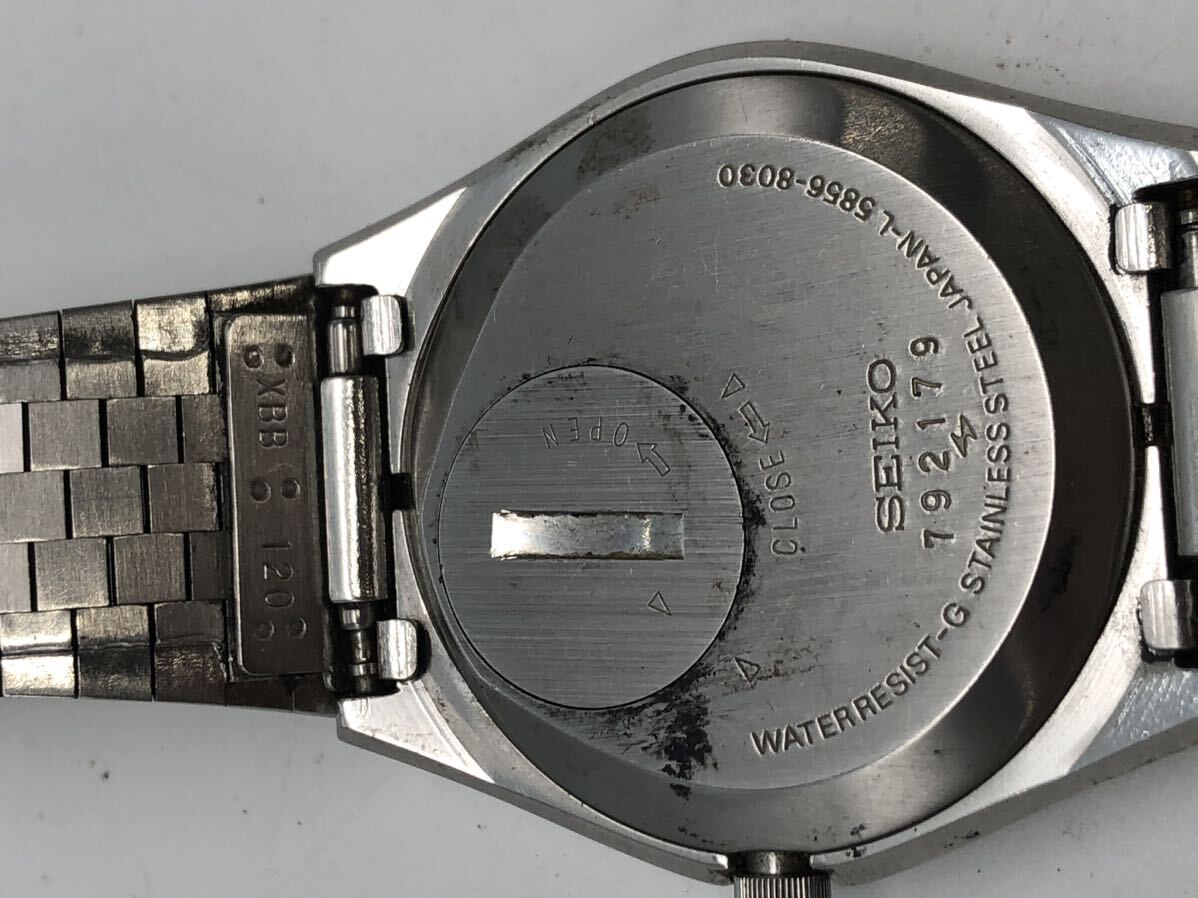 森　希少 ヴィンテージ 時計 セイコー SEIKO キングクォーツ KING QUARTZ 5856-8030 クォーツ ムーブメント 現状品_画像4