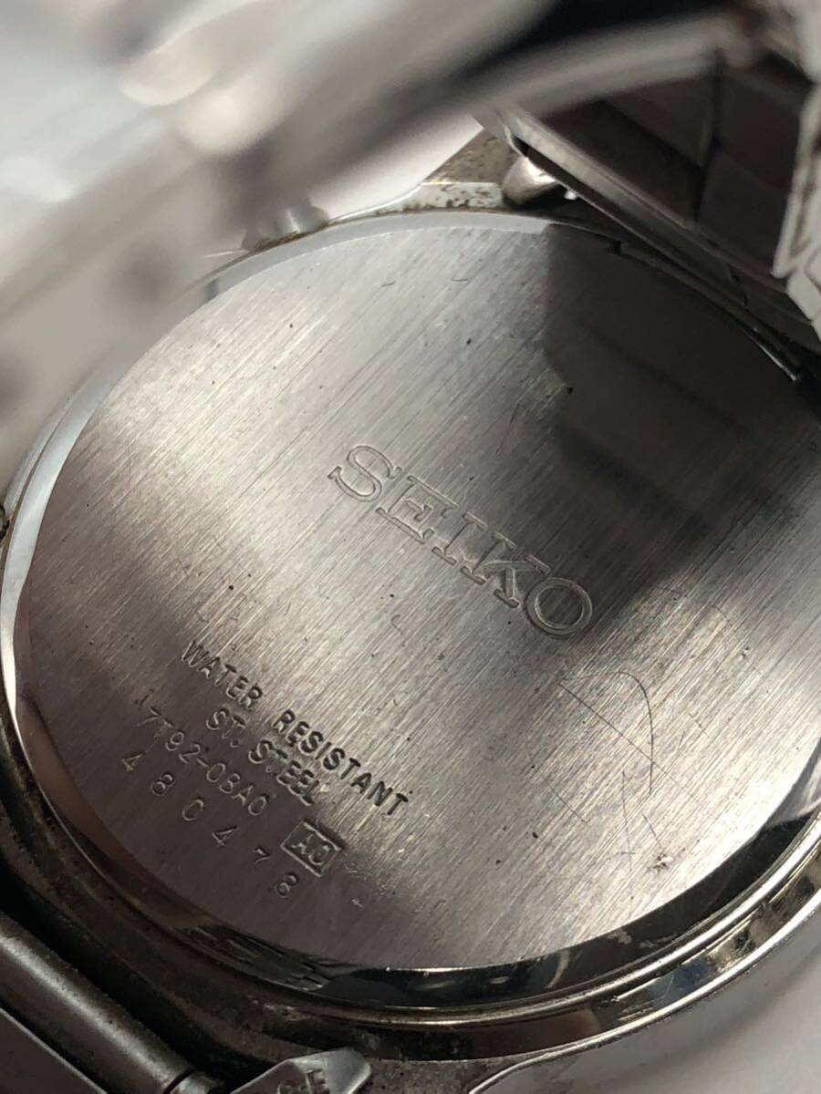 田 SEIKO クロノグラフ セイコー クォーツ 7T92-0BA0 現状品の画像3