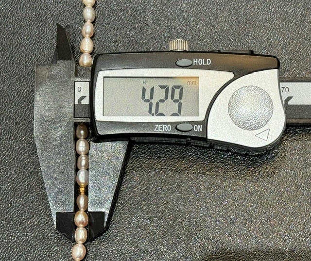 【10454】 真珠 パール ネックレス 約4.1-5mm K18刻印 約20cm ケース付 レディス ファッション アクセサリー 自宅保管品の画像7