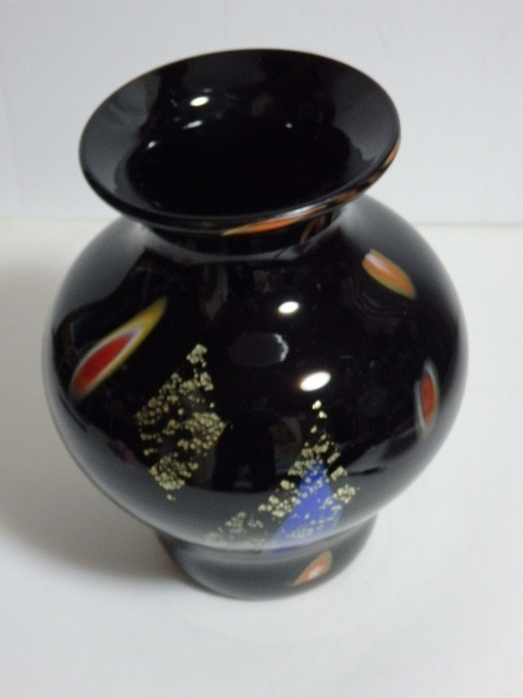 HT◇ガラス製 花瓶 KAMEI GLASS カメイガラス 花器 花入れ フラワーベース 高さ約23㎝